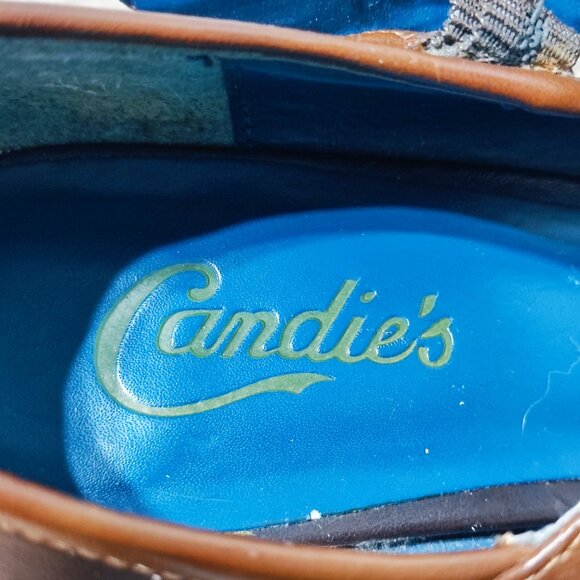 Vintage Candie's Jessa Maryjane Pumps Size 10 Brown Chunky Heels Comfort - Picture 7 of 15